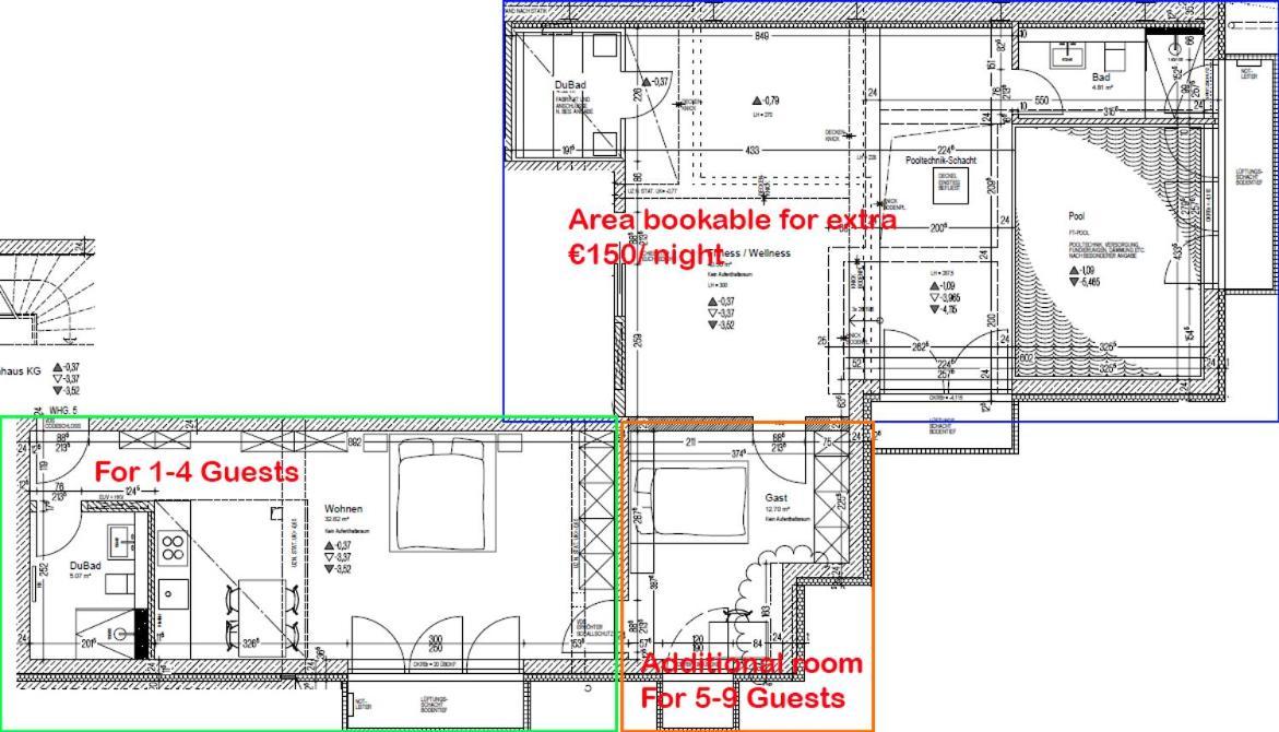 Apartment Ug Neubau City Wohnung - Pool, Gym, Sauna, Zweites Bad Extra Buchbar
